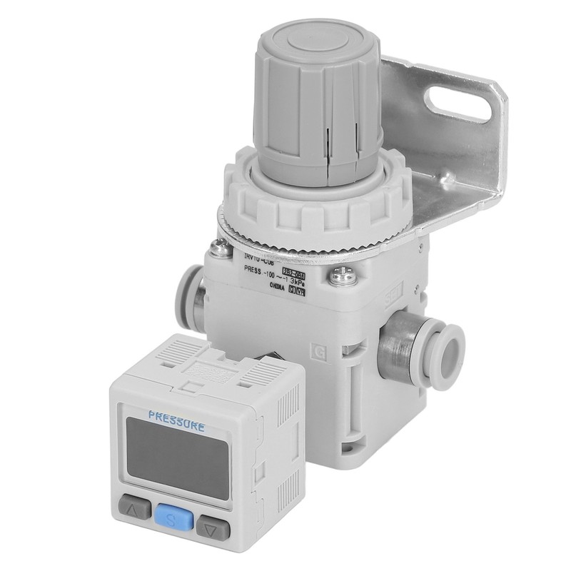 Air Pressure Regulator with Bracket Digital Pressure Gauge Pneumatic Vacuum