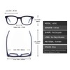 CARMIM Women's and men's vintage glasses, square, thick, without, blue