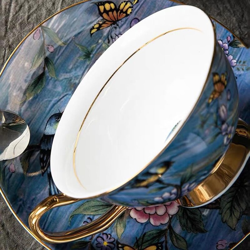 Eplze YBK Tech Euro Style Cup& Saucer Set, Bone China