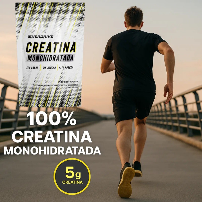 Creatina Monohidratada Enerdrive, Alta Pureza, 450g