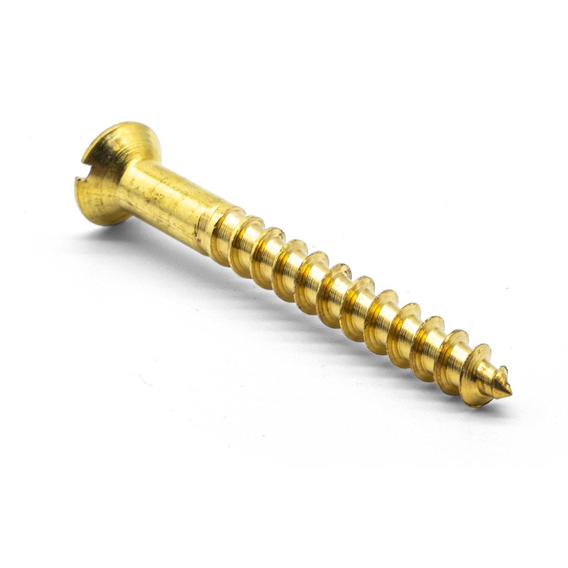 Hippo Hardware M5 (5mm X 30mm) Solid Brass Slotted Countersunk