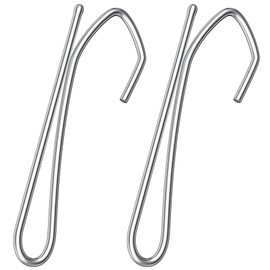 40 PCS Stainless Steel Curtain Hooks,Long Curtain Hooks