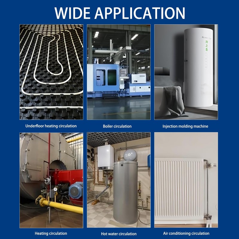 110V 3-Speed Hot Water Recirculating Pump, Silent 1/2 NPT Circulator