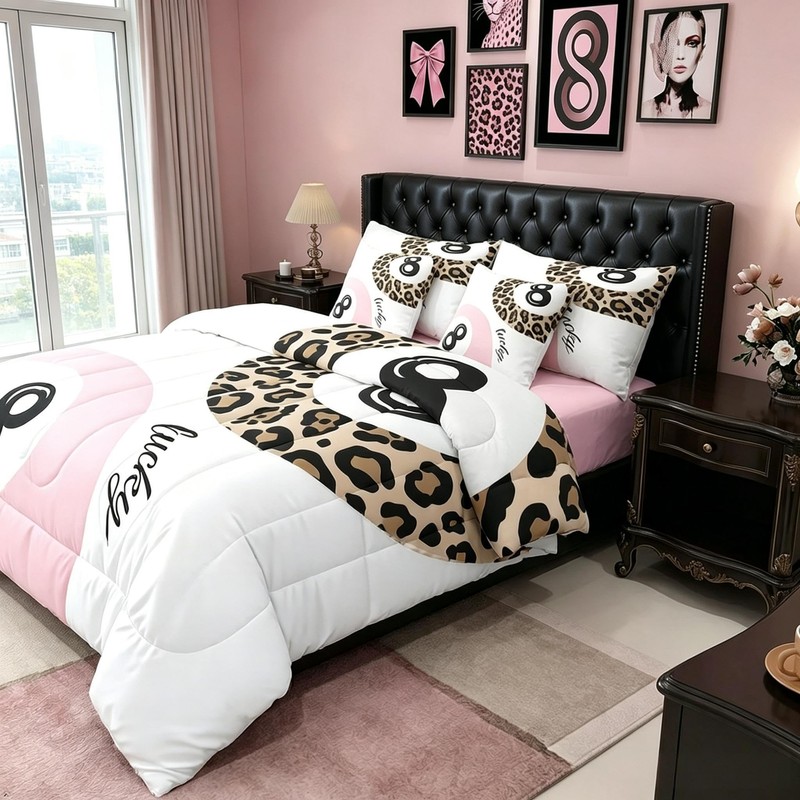 Funky Lucky 8 Ball Comforter Set 7 Piece Bed In