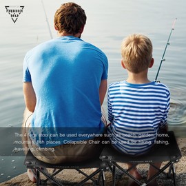 Forbidden Road Camping Stool Seat Tripod Stool Portable Footrest for Hiking Fishing Travel Backpacking Outdoor Stool (Black, 14.17 * 11.8 inch)