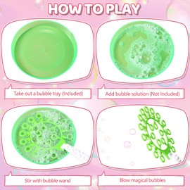 WinnerWhy 30 Pcs Big Bubble Wands Set with Tray Giant Bubble Wand Bulk Bubble for Boys Girls Bubble Makers Large Bubble Wands for Most Ages Summer Outdoor Birthday Parties, Without Bubble Solution