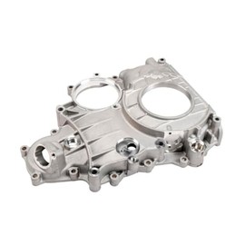 KarParts360 For Chevy Express 1500 2010 11 12 13 2014 Timing Cover | Front | Aluminum | Natural | 6.00/0.236 inches Material Thickness | 23 Mount Hole | 3.18 inches / 80.81 millimeters Depth