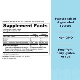 Ancient Nutrition Collagen Peptides Powder, Multi Collagen Protein, Women & Men, Vitamin C, Probiotics, Hydrolyzed Collagen, Supports Skin, Joints, Gu