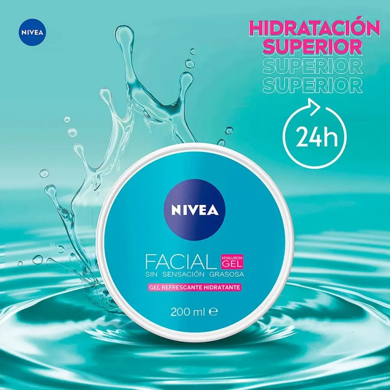 Gel Facial Nivea Cuidado Facial Con Ácido Hialurónico 200ml