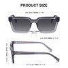 AVAWAY Square Polarized Sunglasses for Women UV400 Protection, Acetate Unisex