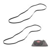 2pcs Black Rubber Record Belt,Vinyl Record Player Replacement Strap for