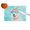 Caroline's Treasures DAC2548LCB Samoyed Hippie Dawg Glass Cutting Board Large