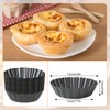 TTSTOIEE Pack of 12 Egg Tart Moulds, Mini Quiche Moulds,