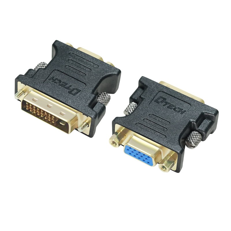 DTECH DVI VGA Converter Adapter DVI-D (24+1) Male to VGA