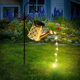 Otdair Solar Watering Can with Lights, Outdoor Garden Decor Waterproof Solar Garden Lights for Outdoor Pathway Yard Lawn Patio Party Decorations Gifts for Mom Grandma Birthday