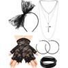 Accesorios de fiesta retro años 80 – Diadema, guantes, aretes,