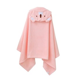 ROMASA - Toalla de baño con capucha para bebé, ultra suave y absorbente, manta de baño para recién nacidos, regalo de ducha (rosa koala)