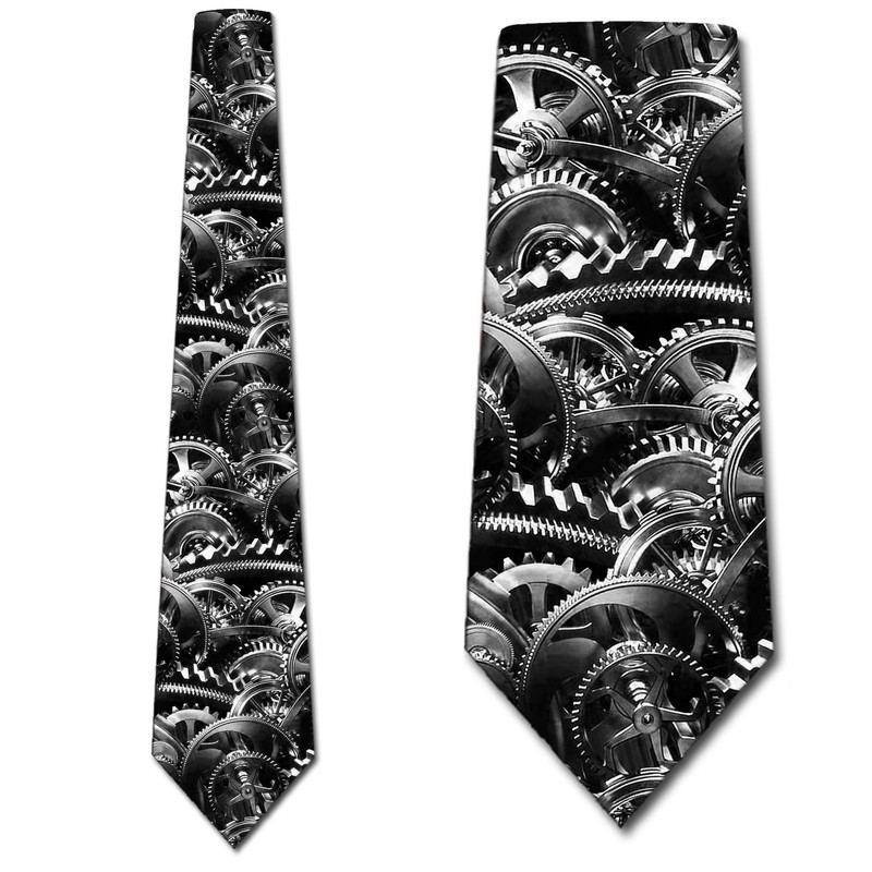 Three Rooker Mechanic Ties Mens Occupation Necktie Gear Tie Handyman