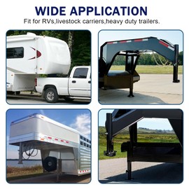 DICMIC Gooseneck Hitch Lock, Heavy-Duty Gooseneck Trailer Hitch Lock Model TL-50 Coupler, Gooseneck Lock Fit for Heavy Trailers, Livestock Haulers and RVs, Black