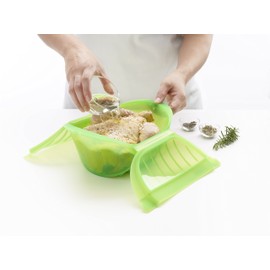 Lékué - XL Box für die Mikrowelle, 1000 ml Fassungsvermögen, für 3-4 Personen, grün