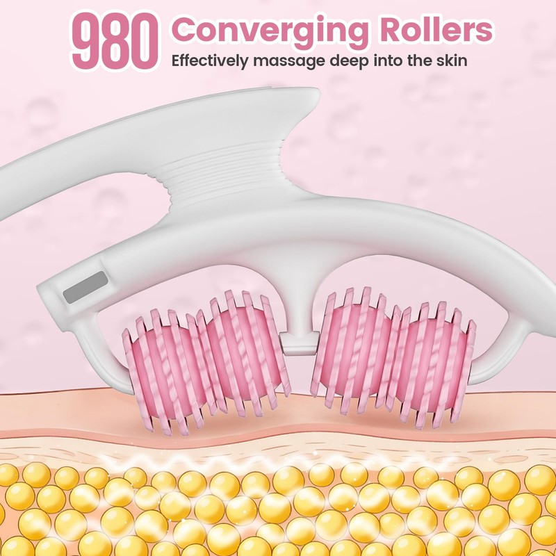 ITEHIL Lymphatic Drainage Massager, Anti Cellulite Massage Roller, Cellulite Remover