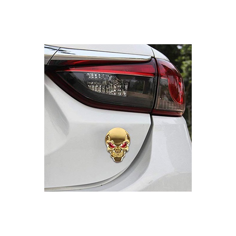 3D Metal Skull Sticker Emblem Badge Sticker Car Vehicle Car