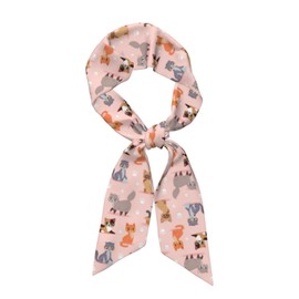 FYQZVI Cute Cat Purse Scarf Handbags For Women Scarfs Bags Band Hair Neck Scarves Silky Long Thin Satin Headscarf Fashion