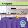 Purple Disposable Plastic Tablecloth for Round Tables (12 Pack) 84
