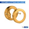XFORT® 2 Pack Euro Escutcheons Polished Brass, Escutcheon Keyhole Cover,