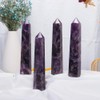 Dream Amethyst Natural Healing Crystal Tower 5.9"-6.3" 6 Faceted Single