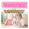 Rainmae 7 Pcs Baroque Fondant Silicone Molds, Relief Flower Lace