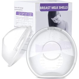 Colector de Leche Materna de Silicona , 2PCS Conchas Suaves para Pezones Adoloridos, 60ML Recolector de Leche Materna, Cómodo y Invisibilidad,...     