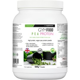 GYMFOOD Premium Pea Protein Powder, Blended with Other Nutrient-Dense superfoods and Herbs for Added antioxidants, Fibre and Phyto-nutrients - Chicory Root, Green Tea, Dandelion Root, spirulin
