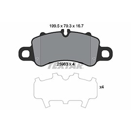TEXTAR 2598301 brake pad set, disc brake pads and brake pad set, disc brake pads.