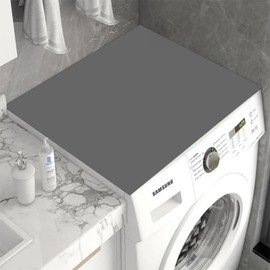 Cciphy Cute Protector Mat for Laudry Machine Dryer, Colorful Diatomite Washer or Dryer Cover for the Top, Dust-proof Washing Machine Top Cover for Home Laundry Room Kitchen, 23.6X23.6 in (Dark-Grey)