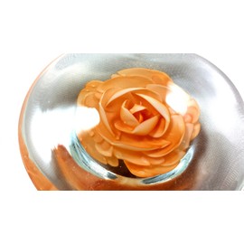 M Design Art Handcraft Glass Orange Heart Handcraft Paperweight Paperweight