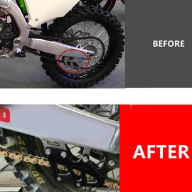 Off Road Dirt Bike Motorcycle Chain Guide Guards 3D CNC Rear Chain Guide Cover Guard Saver Protector Compatible with KX250F KX450F KX450 KLX450R (Black)