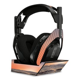 MightySkins Carbon Fiber Skin Compatible with Astro A50 Wireless Headphones + Base Station (Gen 4) - Sunset Sea | Protective, Durable Textured Carbon Fiber Finish | Easy to Apply | Made in The USA