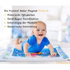 Frummel Water Play Mat Baby - Water Play Mat - Inflatable Play Mat - Water Toy for Babies - Birth Gift - Toy 3 6 9 Months - Clownfish Design