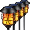 TomCare Solar Metal Flickering Flame Torches Waterproof Outdoor Heavy Duty
