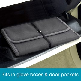 High Road Glove Box Organizer - Insurance and Registration Holder for Car Documents and Paperwork - Expandable Front Seat Organizer with Card Pockets