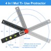 XTVTX Digital Protractor 999.9° Digital Spirit Level, Angle Bevel Ruler