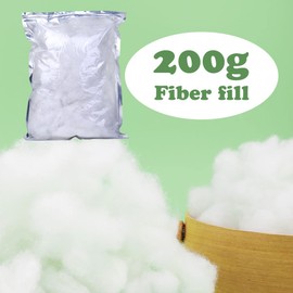 200g/7oz Polyester Fiber Fill Premium Polyester Fiberfill Fiber Fill Stuffing Fluff Stuffing High Resilience Stuffing for Stuffed Animal Crafts, Pillow Stuffing, Cushions Stuffing