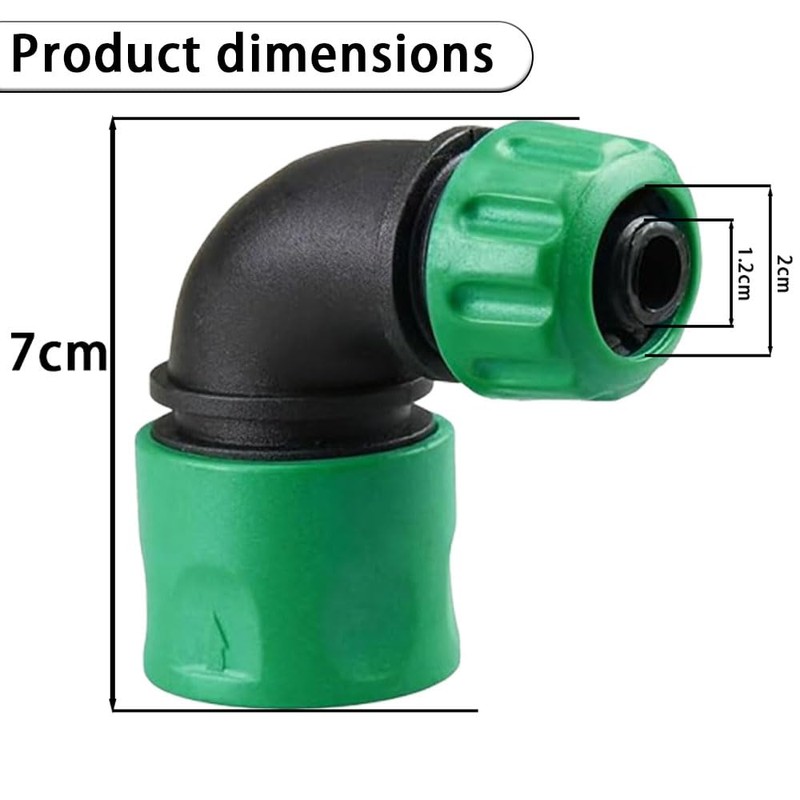 Garden Hose Quick Coupling Angle Adapter, 90 Degree Garden Hose