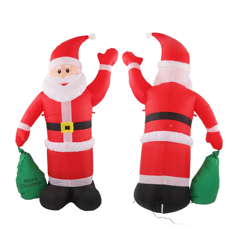 Inflatable Santa Decoration Built in LED Light Waterproof Inflatable Bag