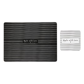 Set of 4 (8pc) "Made with Love" Placemat & Coaster Set, Cork Backed Placemats, & Kitchen Protector Mats for Decoration, Heat-Resistant Coating & Cork Board Base Cork Placemats