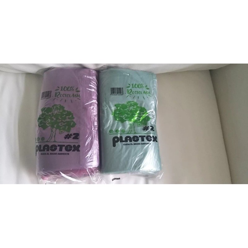 PLAX 1 Kg Bolsa Camiseta Asa #2 100% Reciclable Ecológica25x50