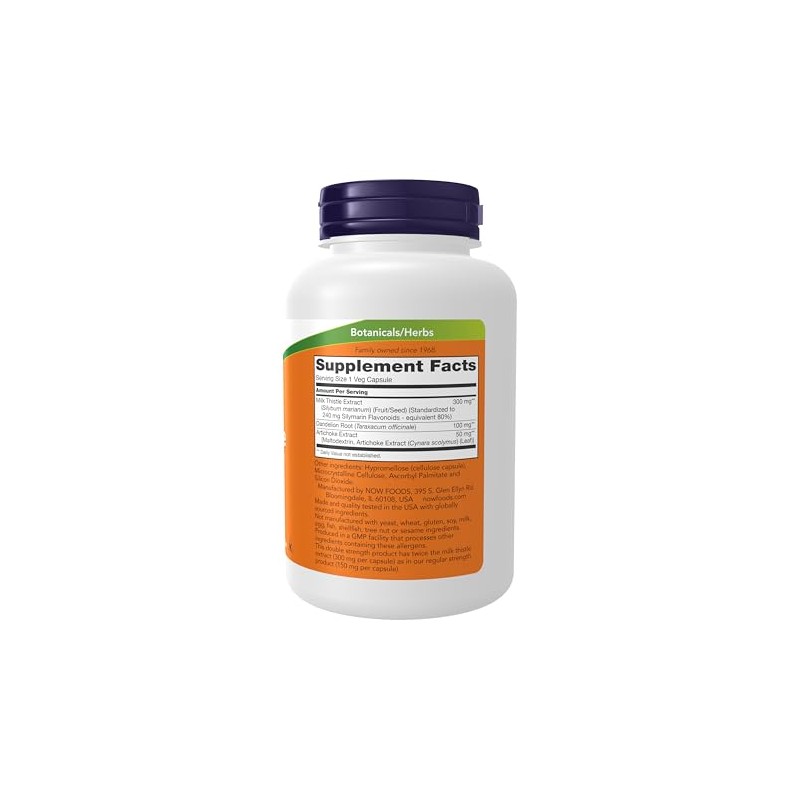 NOW Silymarin 2X - 300 mg,200 Veg Capsules