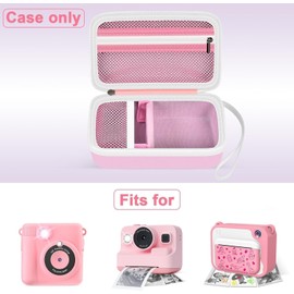 Grapsa Case Compatible with ESOXOFFORE for Dylanto for Anchioo for WEEFUN for GKTZ for Amzelas for Mafiti Instant Print Camera for Kids, Film Camera Storage Holder Organizer Bag (Box Only)- Pink