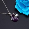 Bivei Crystal Butterfly Necklaces for Women, Amethyst Wire Wrap Gemstone